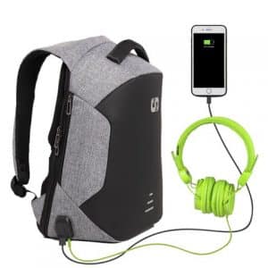 mochila antirrobo gris